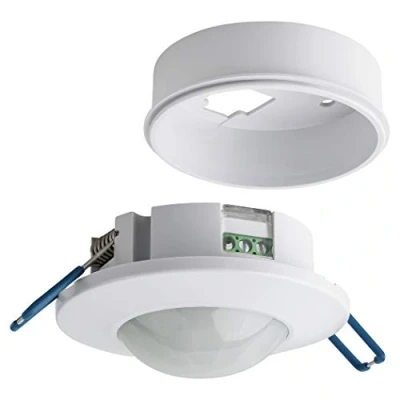 Afbeelding van SEBSON® 2x Bewegingsmelder Inbouw Opbouw Binnen, LED geschikt, Detectiebereik 8m/ 360, Plafondmontage, regelbare Infrarood Sensor