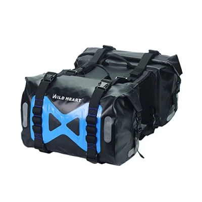 Afbeelding van WILD Heart Waterdichte tas motorfiets zadeltas 50L tankrugzak motor zijtas (zwart)