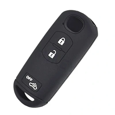 Afbeelding van Happyit Siliconen autosleutelhoes voor Mazda 2 3 5 6 CX 7 9 snelheid Miata MX5 Remote Fob 4 toetsen (3 C)