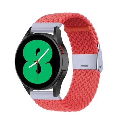 Afbeelding van Garmin Forerunner 55 / 245 645 Braided nylon bandje Lichtrood