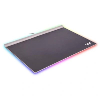 Afbeelding van Thermaltake ARGENT MP1 RGB Gaming Muismat (M), Muismat, Zwart