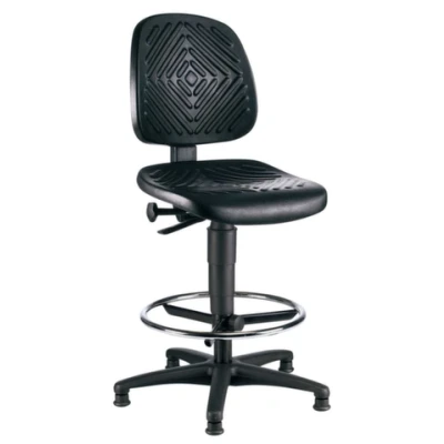 Afbeelding van Topstar Werkdraaistoel vloerglijder + voetring polyurethaanschuim zwart 590 840 mm 1 stuk 72240 PU0T