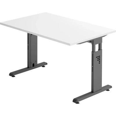 Afbeelding van MEGA 12 G Bureau 120x80 Tafelhoogte I In hoogte verstelbaar Wit/Grafiet