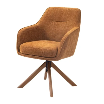 Afbeelding van Nordic Home Ellis armstoel Stof roestbruin