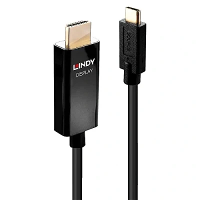 Afbeelding van Lindy 43292 video kabel adapter 2 m USB Type C HDMI A (Standaard) Zwart