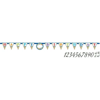 Afbeelding van Amscan Aanpasbare Verjaardagsslinger Multicolor 320x25,4 Cm