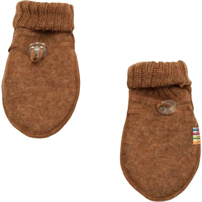 Afbeelding van JoHa Kinder Baby Handschuhe aus 100% Wolle Caramel Melang 70