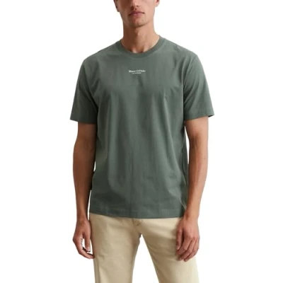Afbeelding van Marc O&#039;Polo Short Sleeve LOGO Print Tshirt basic, Heren, Maat: 3XL, Mangrove