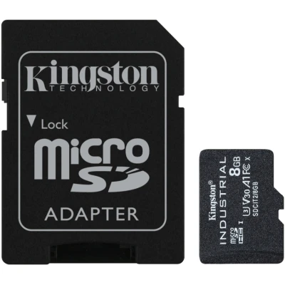 Afbeelding van Kingston Technology Industrial flashgeheugen 8 GB MicroSDHC UHS I Klasse 10