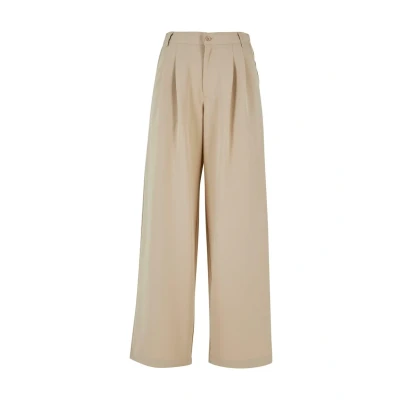 Afbeelding van Urban Classics Ultra WIDE Pleatfront Broek, Dames, Maat: 28, Wetsand