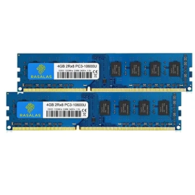 Afbeelding van 2 stuks PC3 10600U DDR3 10600 1333 MHz 4 GB 2Rx8 240 Pin UDimm CL9 1,5 V