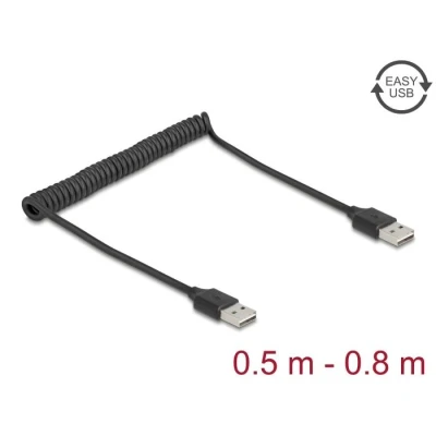 Afbeelding van Delock Spiralkabel EASY USB 2.0 Typ A Stecker zu Stecke