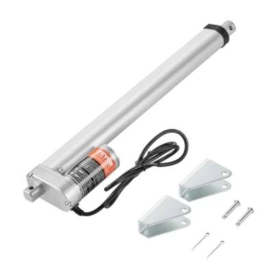 Afbeelding van VEVOR 1000N lineaire actuator, DC 12 V, aandrijving, IP54, elektrische motor, 300 mm heflengte, geluidsniveau ≤ 50 dB, deuropener, 14 mm/s, rijsnelheid,