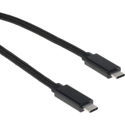 Afbeelding van USB C naar kabel met E Marker chip USB3.2 (tot 10 Gbit/s) PD tot 20V/5A video 4K 60Hz / zwart 1 meter