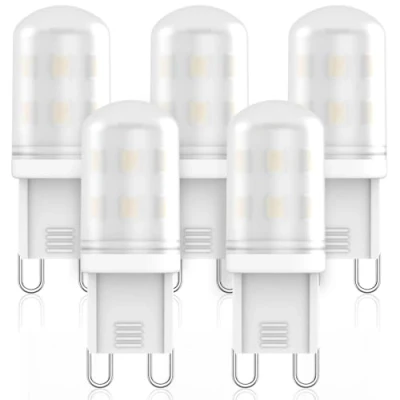 Afbeelding van Ledlampen, G9, 2 W, komt overeen met 20 25 halogeenlamp, G9 LED, natuurlijk wit, 4000 K, geen flikkeren, hoek van 360, AC220 240 V, niet dimbaar, fitting LED lamp, 5 stuks