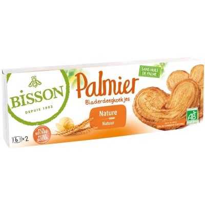 Afbeelding van Bisson Palmier Bladerdeegkoekjes Bio, 100 gram