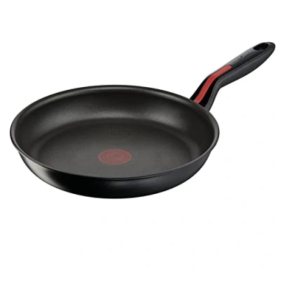 Afbeelding van Lagostina Linea Rossa antiaanbakpan Ø 26 cm, inductie, gas en oven, krasbestendig, bodem van roestvrij staal aluminium, handgreep antislip siliconen