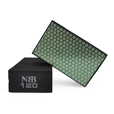 Afbeelding van NBB Diamantschuurblok diamanten Spons Schuur en polijstpad handpad met schuimrug voor het slijpen polijsten van scherpe randen vlak graniet marmer glas keramiek steen (120#H)