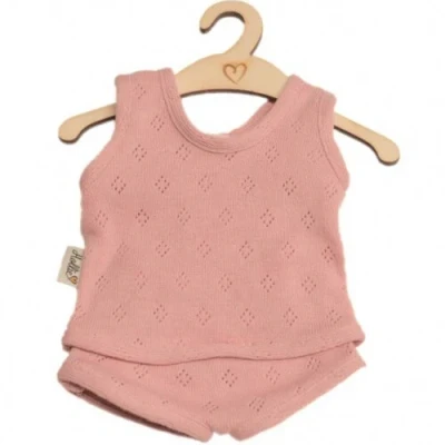 Afbeelding van Hollie Poppenspeelgoed Poppenondergoed Oud Roze Ajour