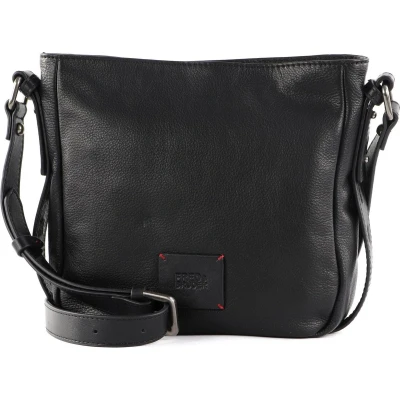 Afbeelding van FREDsBRUDER Leren Schoudertas Kokou Crossbody Black Zwart