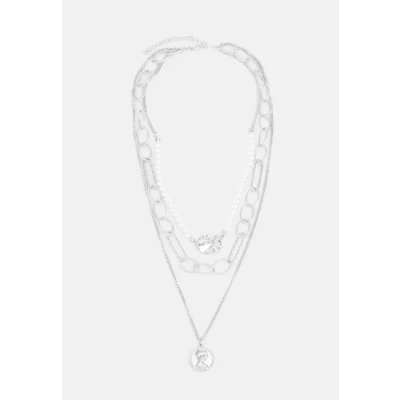 Afbeelding van Urban Classics Ocean Layering Necklace Unisex Ketting silvercoloured, Heren, Maat: One Size, Silver coloured