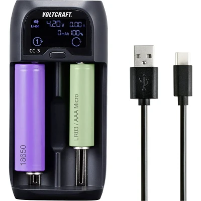 Afbeelding van VOLTCRAFT CC 3 Batterijlader NiMH, NiCd, Li ion, LiFePO AAAA (mini), AAA (potlood), AA (penlite), C (baby), Sub C, A, 10440, 14500, 14650, 16340, 17355, 17500,