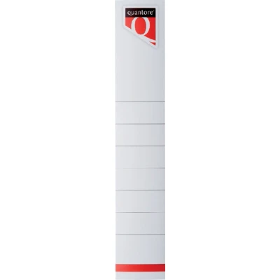 Afbeelding van Rugetiket Quantore smal 34x190mm zelfklevend wit