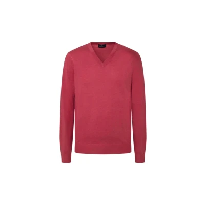 Afbeelding van Hackett London V Trui, Heren, Maat: Large, Summer red