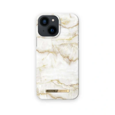 Afbeelding van iDeal of Sweden Back Case iPhone 13 Mini Golden Pearl Marble