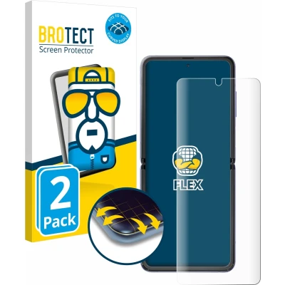 Afbeelding van BROTECT Screenprotector voor Samsung Galaxy Z Flip 5G Folie Beschermfolie transparant volledig dekking (2 Stuks)