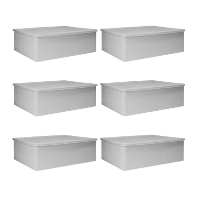 Afbeelding van QUVIO Kast Organizer kunststof Grijs Set van 6