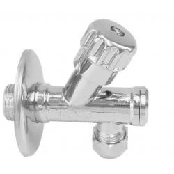 Afbeelding van luxor hoekstopkraan met filter 1/2&quot; x 3/8&quot; of knel 10 mm chroom