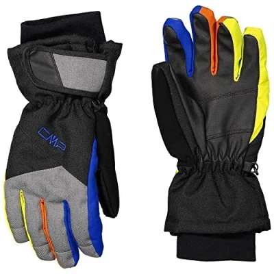 Afbeelding van CMP Kids Twill skihandschoenen, zwart Royal Limeade, 4