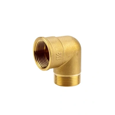 Afbeelding van GARDENA messing hoek met schroefdraad aan de binnen en buitenzijde: Hoekstuk van 42 mm (G 1 1/4&quot;), voor het veranderen richting buizen/slangen (7285 20)