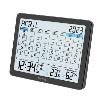 Afbeelding van Technoline digitale kalender WT 2600 172x139x21mm zwart TL WT2600