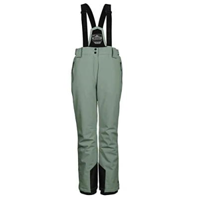 Afbeelding van Killtec Dames functionele broek/skibroek met afneembare bandjes, randbescherming en sneeuwvanger KSW 249 WMN SKI PNTS, groengrijs, 38, 37559 000