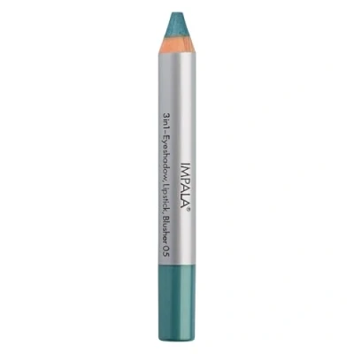 Afbeelding van Impala jumbo potlood 3 in 1 oogschaduw, lippenstift en blush kleur 05 Groen metallic