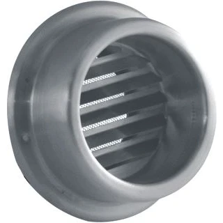Afbeelding van Nedco rvs gevelrooster met kraag Ø 125 mm gaas