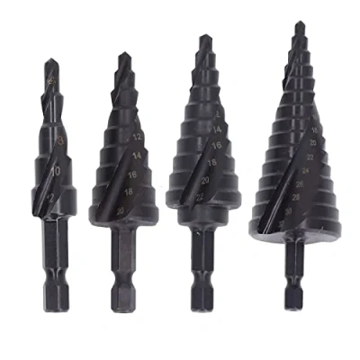 Afbeelding van Getrapte Boor, Stap Boor Hoge Snelheid Staal Spiraal Groef Pagode Gat Ruimer Hex Shank Tool Metaalbewerking Multifunctionele Boren(10 stappen (4 22 mm))