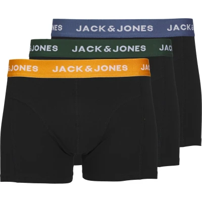 Afbeelding van Jack &amp; Jones Jacgab Trunks 3 PACK Boxerbriefs, Heren, Maat: XL, Dark green/black