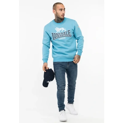 Afbeelding van Lonsdale Rundhals Normale Passform Lawins Sweater, Heren, Maat: Medium, Blue white navy