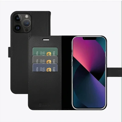 Afbeelding van Valenta Book Case Gel Skin Apple iPhone 14 Pro Black