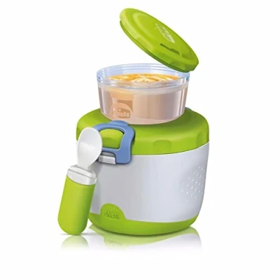 Afbeelding van Chicco meeneem bakjes voor babyvoeding met lepetje