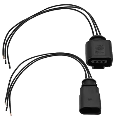 Afbeelding van 2 STKS 3 Pin Olieniveau Sensor Connector Socket Kabelboom (Mannelijk &amp; Vrouwelijk) Compatibel met Audi 1J0973703 8K0973703 3D0973703 Automotive Vervangende Onderdelen