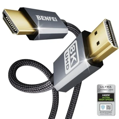 Afbeelding van BENFEI 8K HDMI kabel 1,8 m Gecertificeerde Ultra High Speed HDMI® @60Hz 4K @240Hz/165Hz/144Hz/120Hz 48Gbit/s