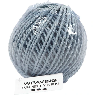 Afbeelding van Creotime garen Weaving Paper 3 mm grijs 40 meter per bol