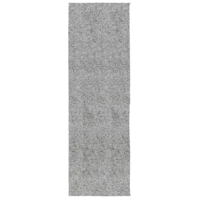 Afbeelding van Vloerkleed PAMPLONA shaggy hoogpolig modern 80x250 cm grijs