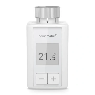 Afbeelding van Homematic IP Flex, 160230A0 Radiatorthermostaat, digitale thermostaat, bediening via app, Alexa, Google Assistant, eenvoudige installatie, energiebesparing