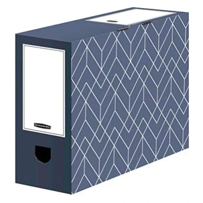 Afbeelding van Fellowes Decor 100mm Archiefdoos A4 Urban Lei Blauw 5 stuks