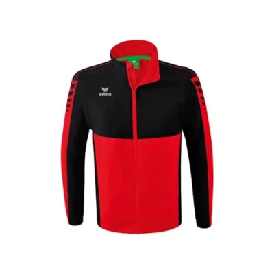Afbeelding van Erima uniseks volwassene Six Wings jack met afneembare mouwen (1062207), rood/zwart, XXL